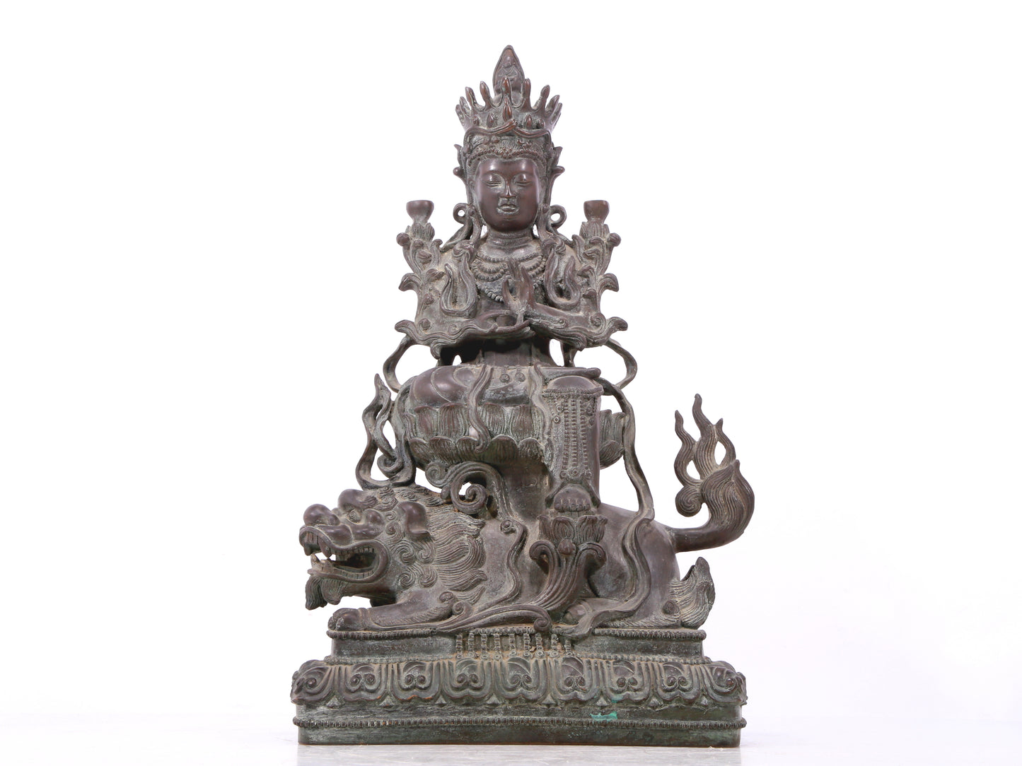 A rare bronze Buddha statue