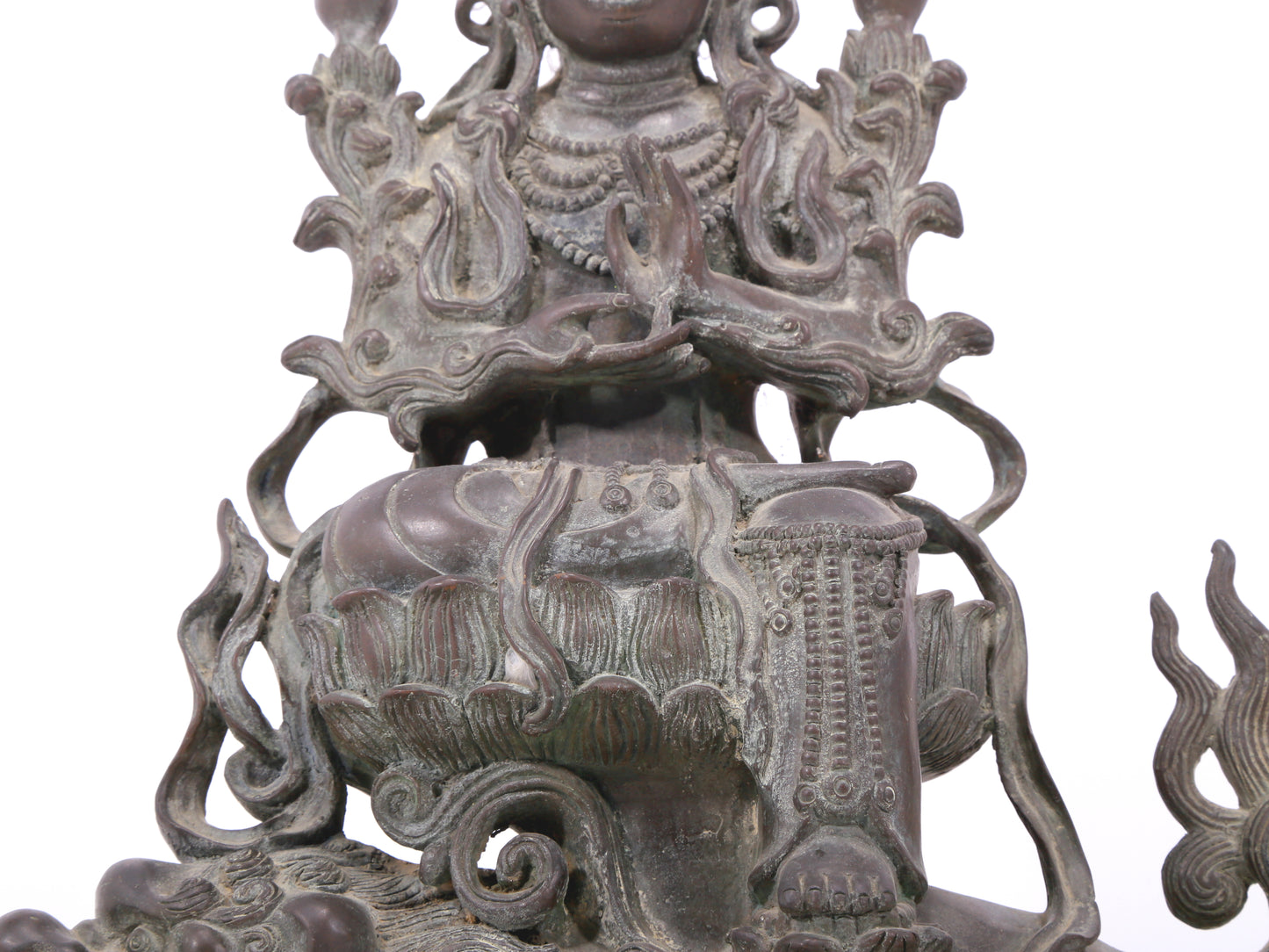 A rare bronze Buddha statue