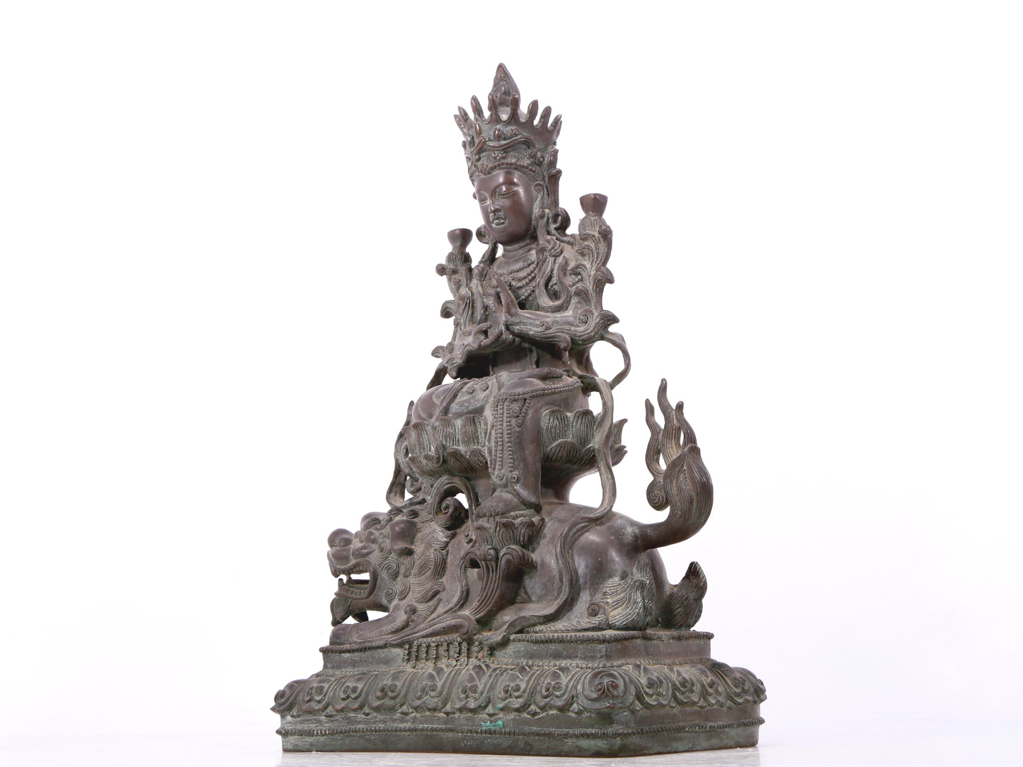 A rare bronze Buddha statue