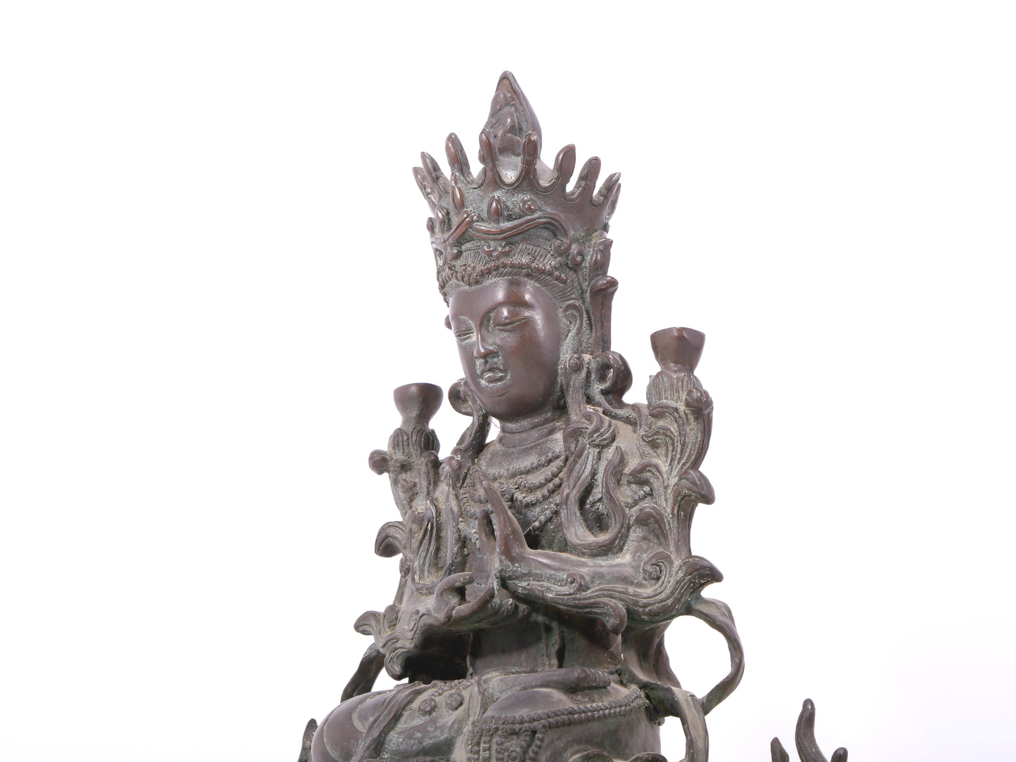 A rare bronze Buddha statue