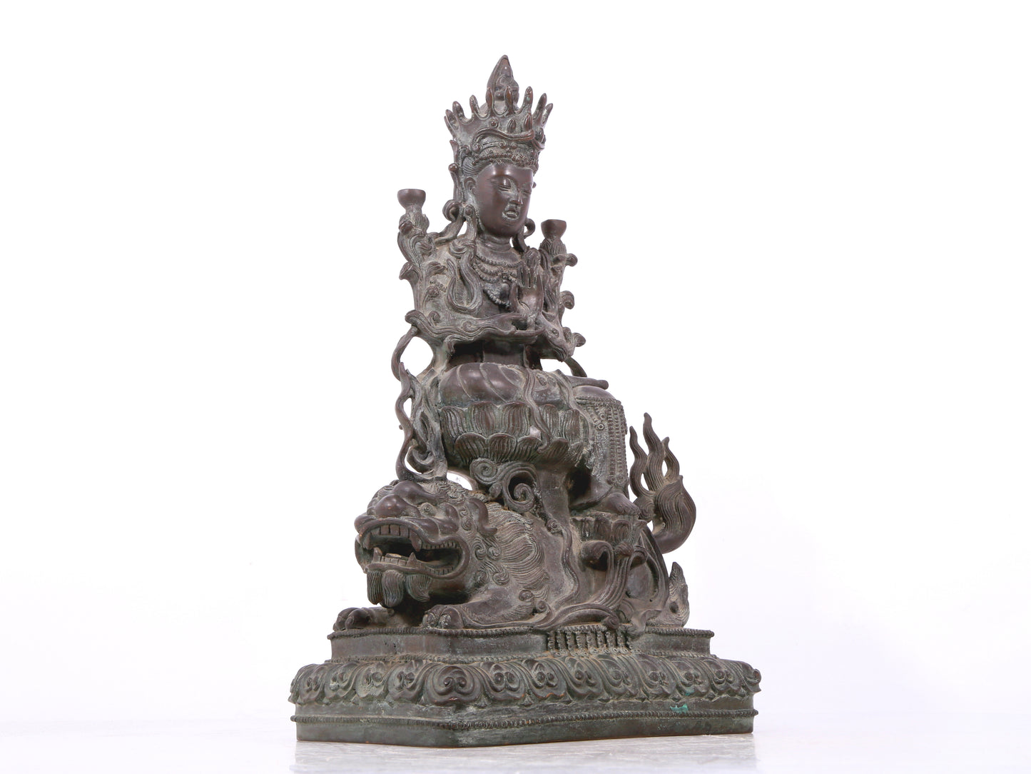 A rare bronze Buddha statue