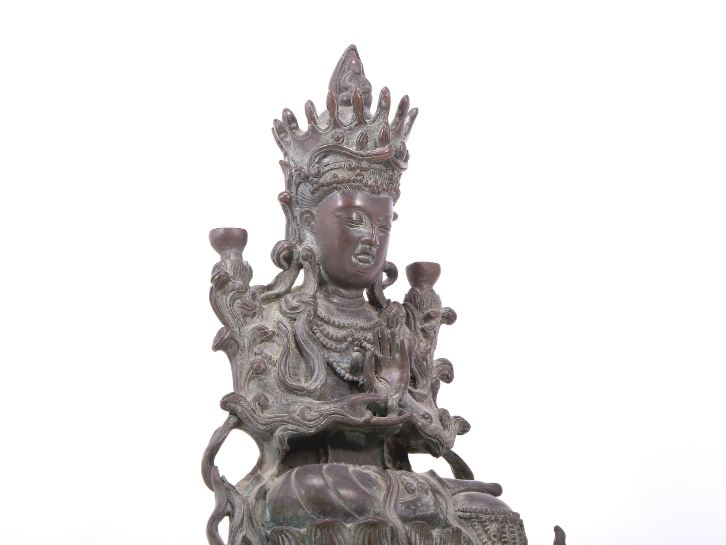 A rare bronze Buddha statue