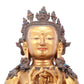 A serene gilt bronze statue of Bodhisattva inlaid with hundreds of treasures