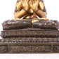 A serene gilt bronze statue of Bodhisattva inlaid with hundreds of treasures