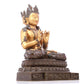 A serene gilt bronze statue of Bodhisattva inlaid with hundreds of treasures