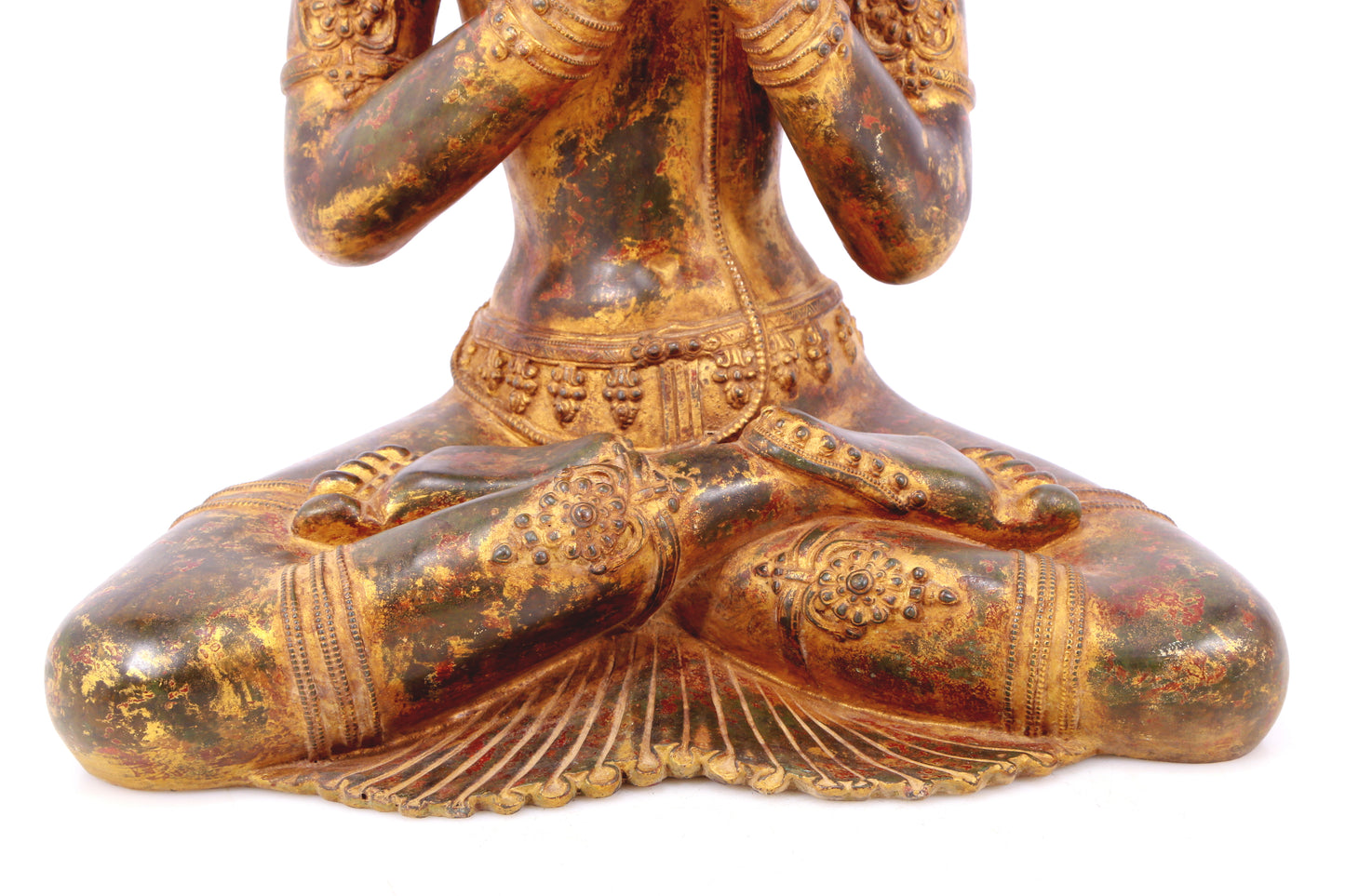 A serene gilt bronze Bodhisattva statue