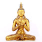 A serene gilt bronze Bodhisattva statue