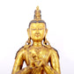 A serene gilt bronze Bodhisattva statue