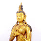 A serene gilt bronze Bodhisattva statue