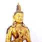 A serene gilt bronze Bodhisattva statue