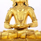 A serene gilt bronze statue of Amitayus Buddha