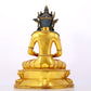 A serene gilt bronze statue of Amitayus Buddha