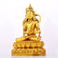 A serene gilt bronze statue of Amitayus Buddha