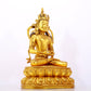 A serene gilt bronze statue of Amitayus Buddha