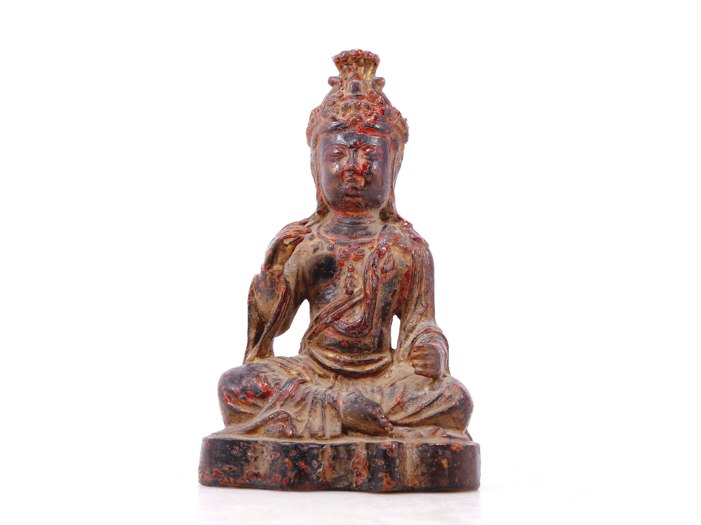 A rare bronze Guanyin statue,