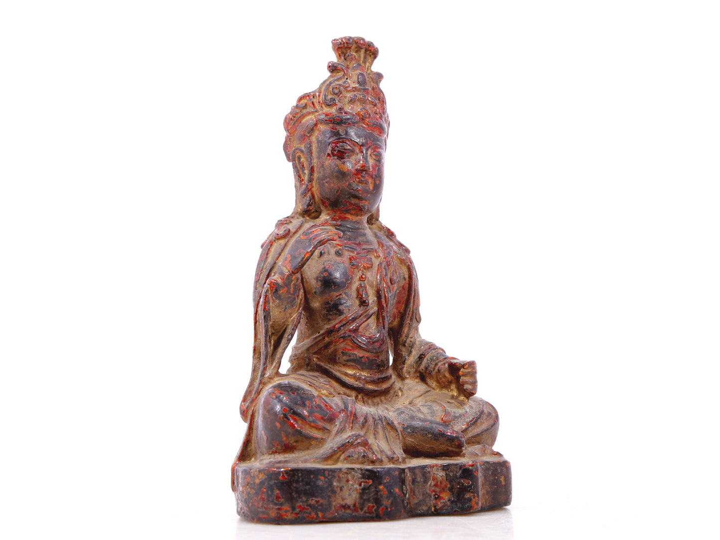 A rare bronze Guanyin statue,