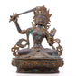 A serene gilt bronze statue of Manjushri Bodhisattva