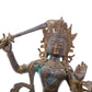 A serene gilt bronze statue of Manjushri Bodhisattva