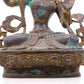 A serene gilt bronze statue of Manjushri Bodhisattva