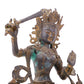 A serene gilt bronze statue of Manjushri Bodhisattva