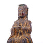 A serene gilt bronze statue of Wenquxing