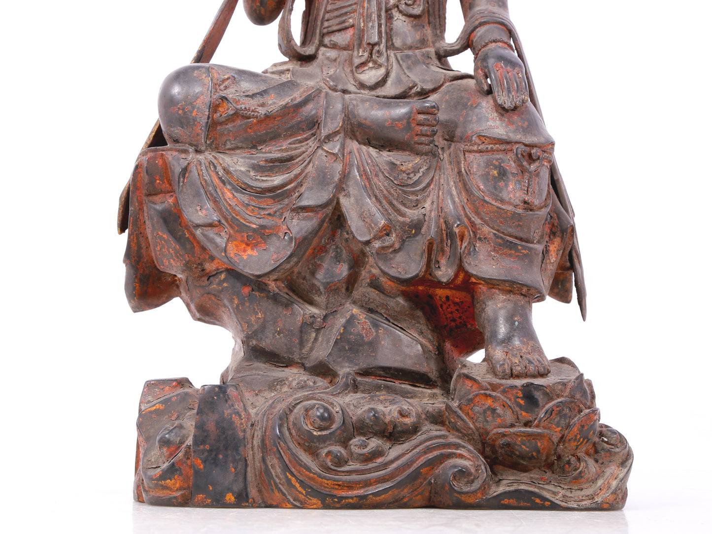 A serene gilt bronze Guanyin statue