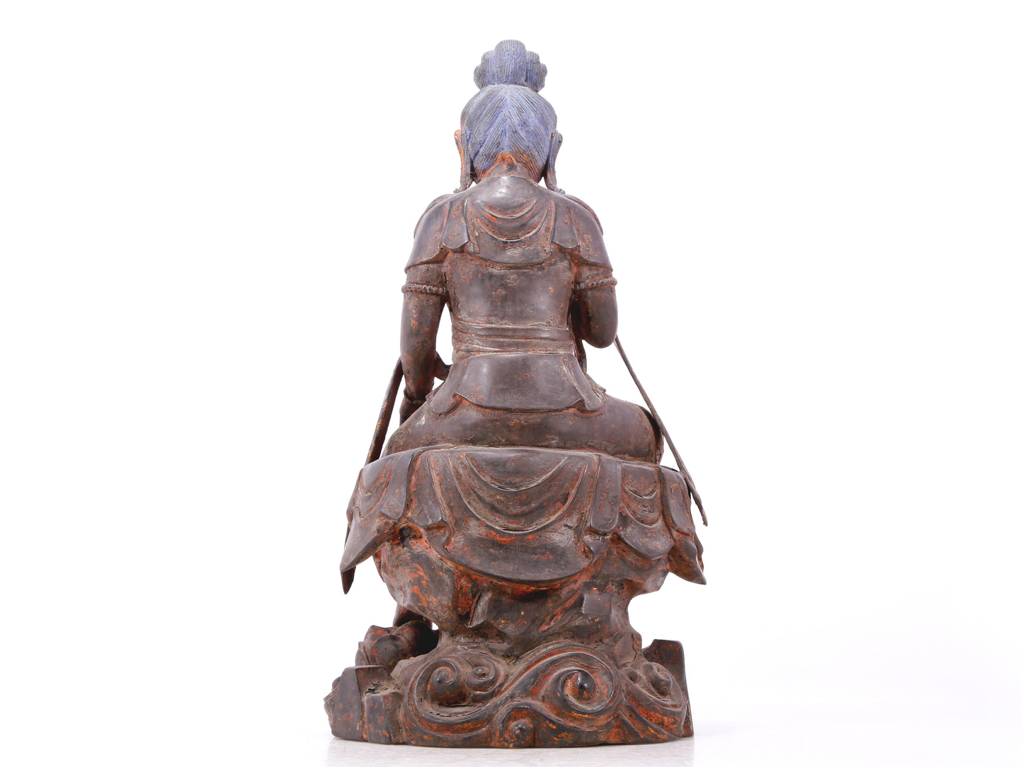 A serene gilt bronze Guanyin statue