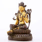 A serene gilt bronze green Tara statue