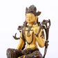 A serene gilt bronze green Tara statue