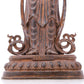 A serene gilt bronze Bodhisattva statue