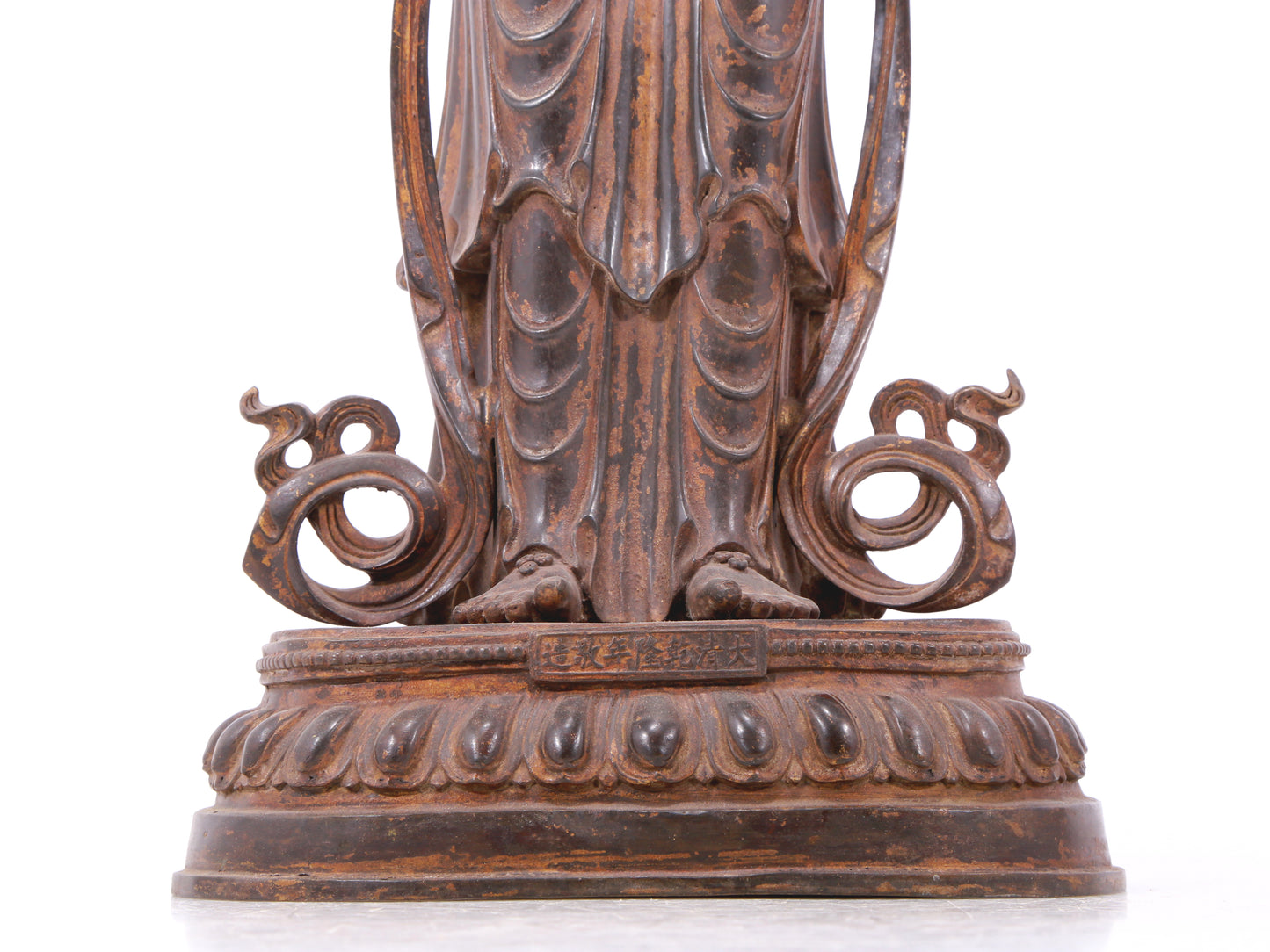 A serene gilt bronze Bodhisattva statue