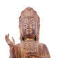 A serene gilt bronze Guanyin statue