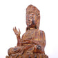 A serene gilt bronze Guanyin statue