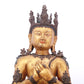 A serene gilt bronze Bodhisattva statue