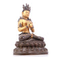 A serene gilt bronze Bodhisattva statue