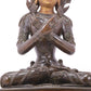 A serene gilt bronze Bodhisattva statue