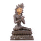 A serene gilt bronze Bodhisattva statue