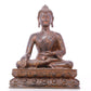 A serene gilt bronze statue of Gautama Buddha