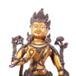 A serene gilt bronze statue of Tara