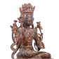 A serene gilt bronze Bodhisattva statue