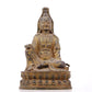 A serene gilt bronze Guanyin statue