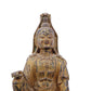 A serene gilt bronze Guanyin statue