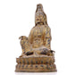 A serene gilt bronze Guanyin statue