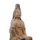 A serene gilt bronze Guanyin statue