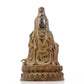 A serene gilt bronze Guanyin statue