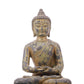 A serene gilt bronze statue of Gautama Buddha