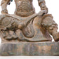 A serene gilt bronze statue of Guan Gong