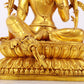 A stunning gilt bronze green Tara statue