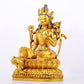 A stunning gilt bronze green Tara statue