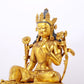 A stunning gilt bronze green Tara statue